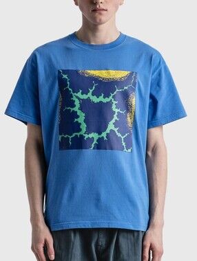 Brain Dead Electric Owl T-Shirt in the China Blue